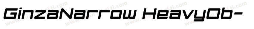 GinzaNarrow HeavyOb字体转换